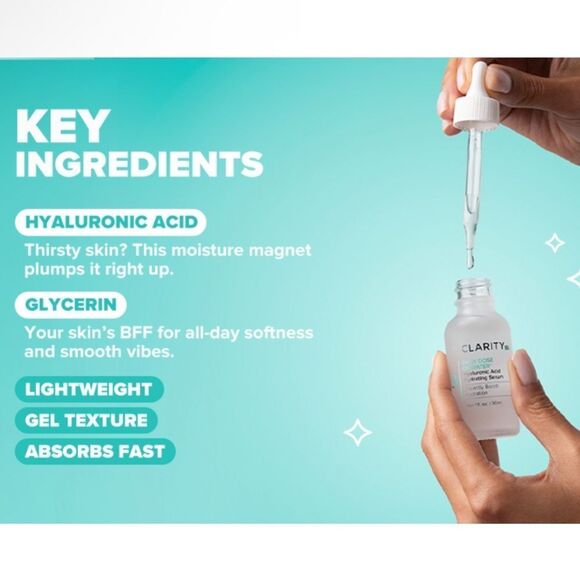 Bundle 3-ClarityRx Daily Dose of Water Hyaluronic Acid Serum for Face, .5 fl oz. - Picture 10 of 16